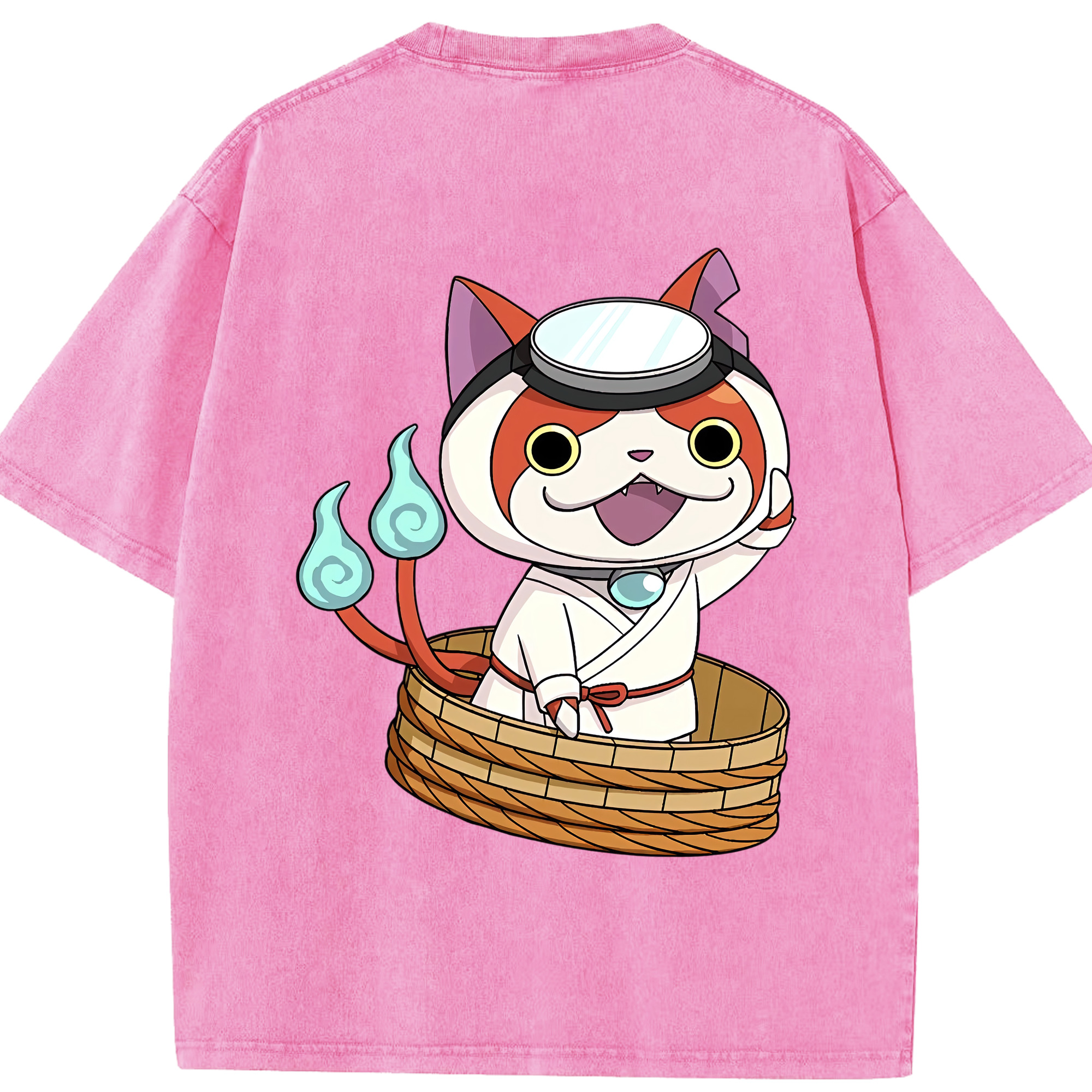 妖怪ウォッチ Yo-kai Watch 綿100% ヴィンテージ風 半袖Tシャツ（背面プリント）